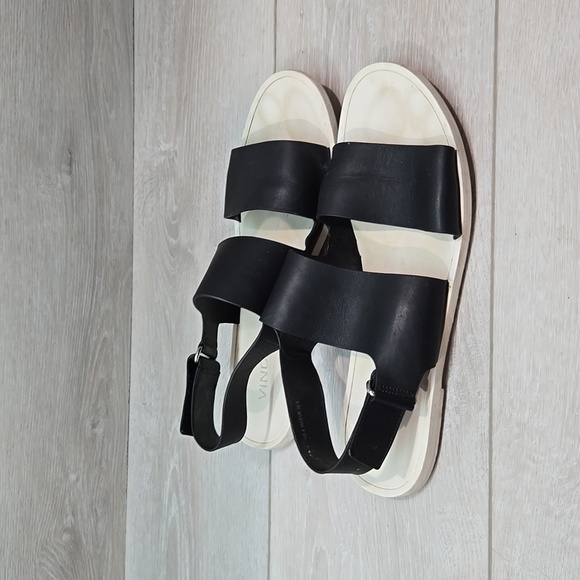 Vince Women Soutce Slingback Ankle Leather Sandals Slide shoes sz 8.5 - Picture 3 of 12